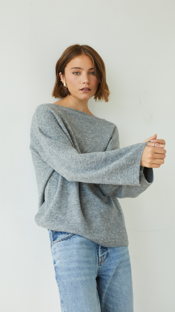 Charli Erin Reversible Sweater - Grey Cardigans