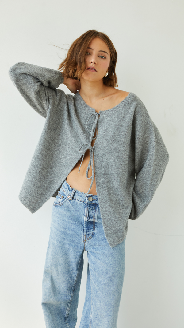 Charli Erin Reversible Sweater - Grey Cardigans