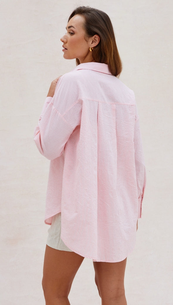 Charli Eve Shirt - Pink Stripes Shirts