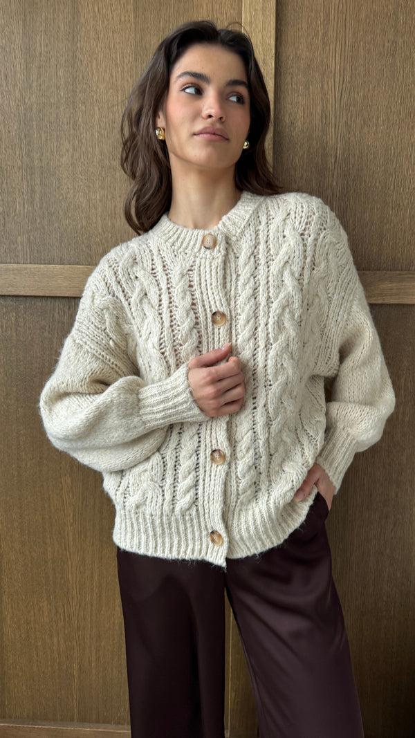 Charli Evie Cardigan - Ivory Cardigans