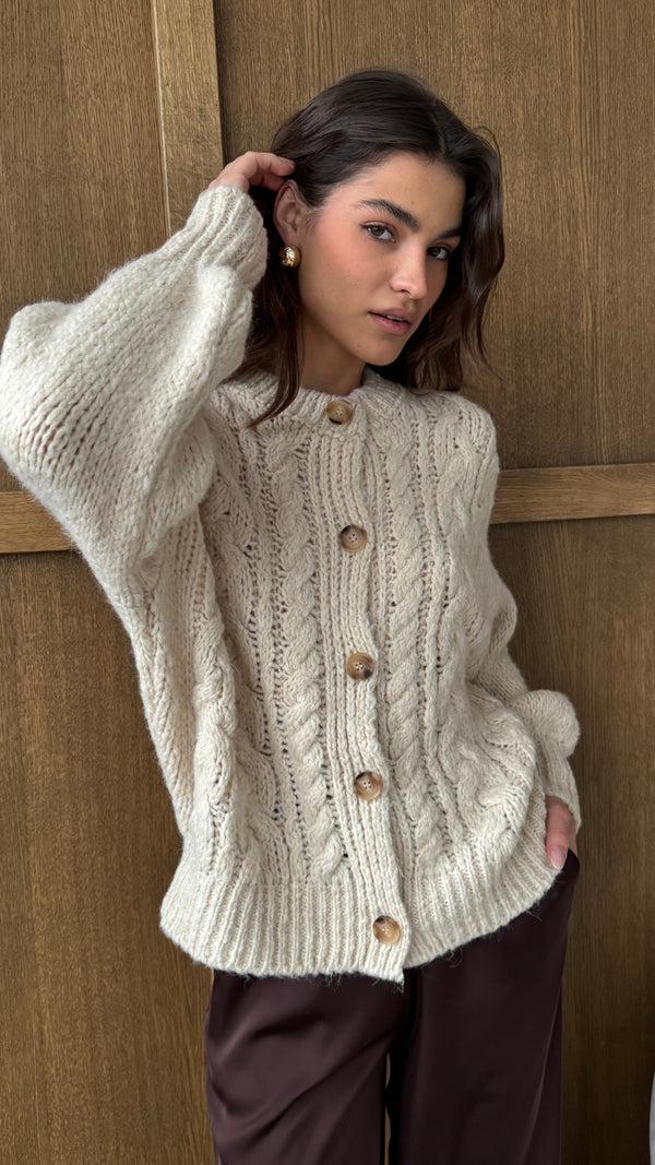 charli Evie Cardigan - Ivory Cardigans