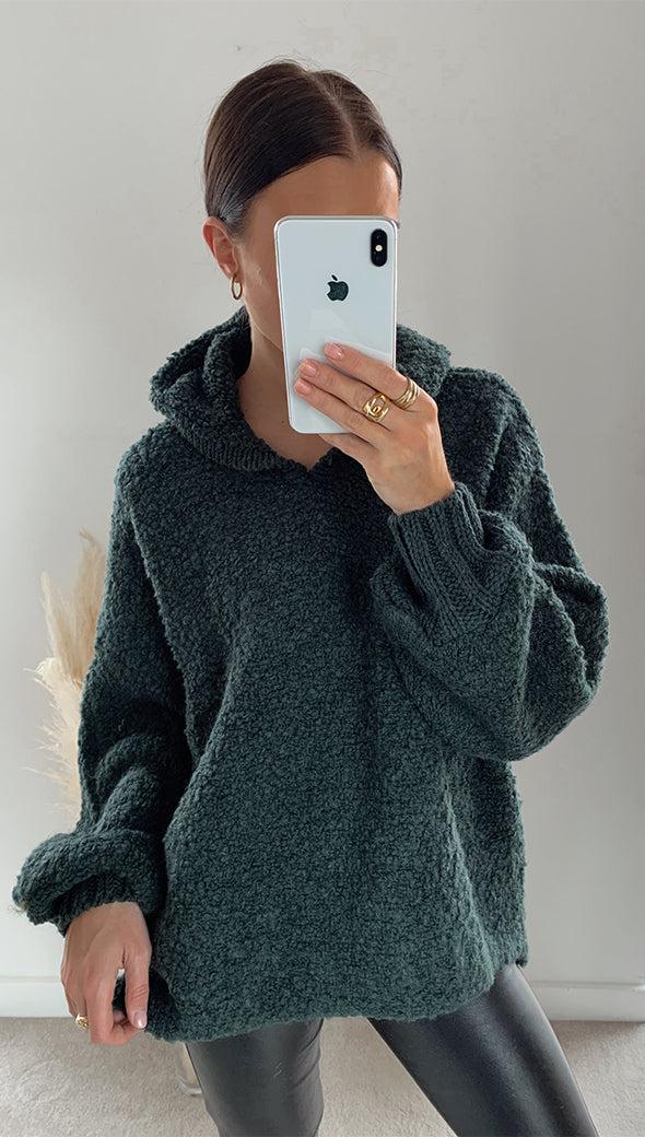 Charli Giorgia Alpaca Sweater - Deep Green Jumpers