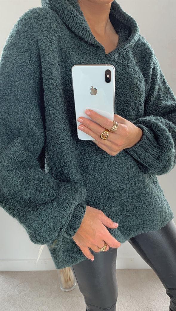 Charli Giorgia Alpaca Sweater - Deep Green Jumpers