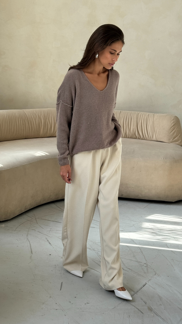 Charli Hailey Sweater - Mocha Jumpers
