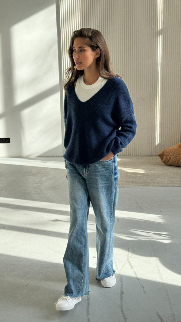 Charli Hailey Sweater - Navy Jumpers