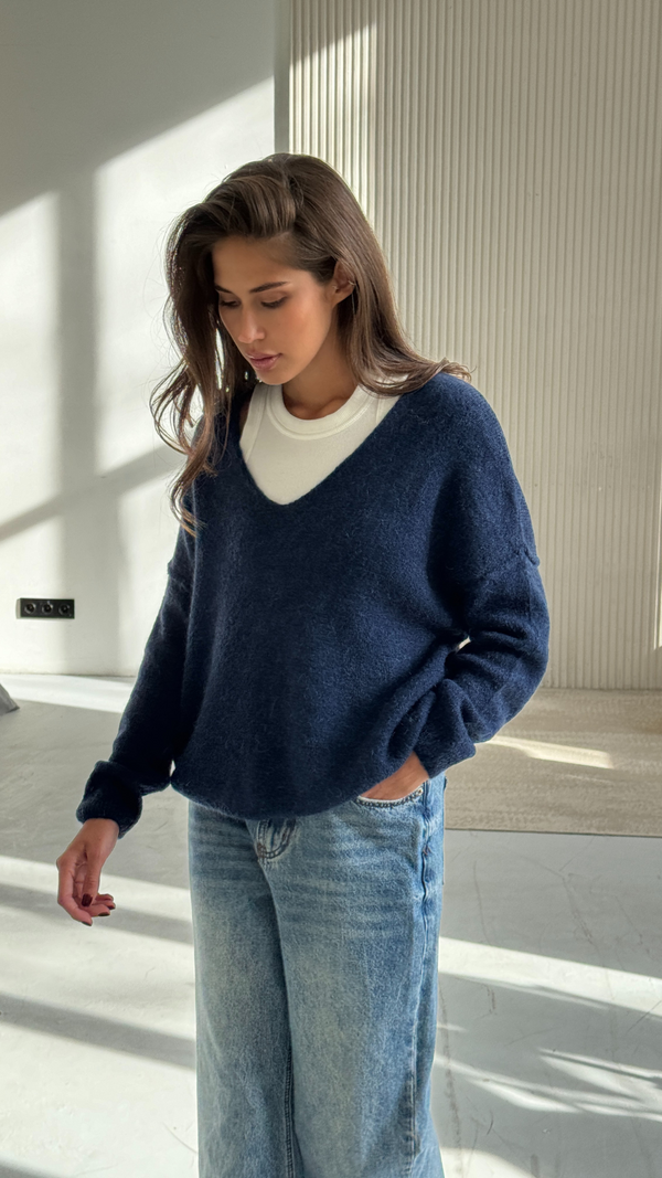 charli Hailey Sweater - Navy Jumpers