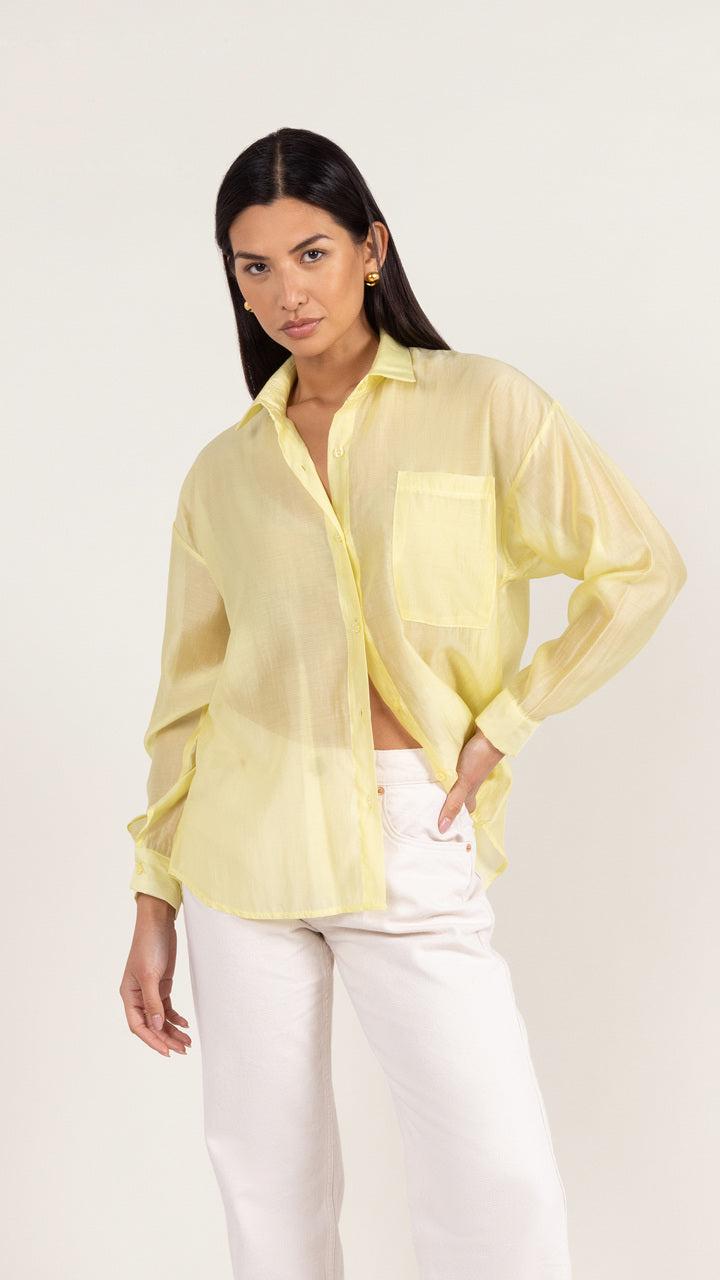 Charli Ines Shirt - Pastel Lemon Blouses