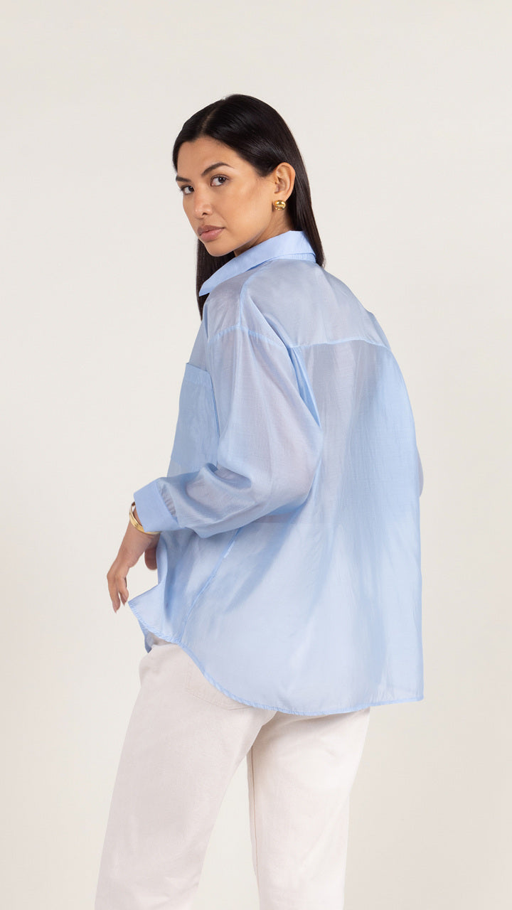 Charli Ines Shirt - Sky Blouses