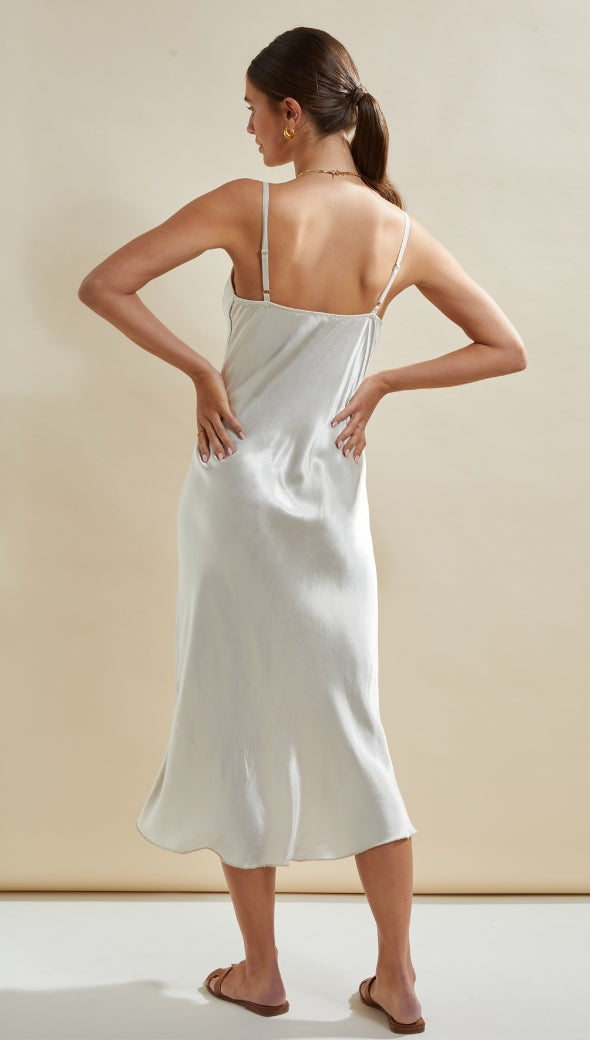 Charli Iris Satin Dress - Pearl Dresses