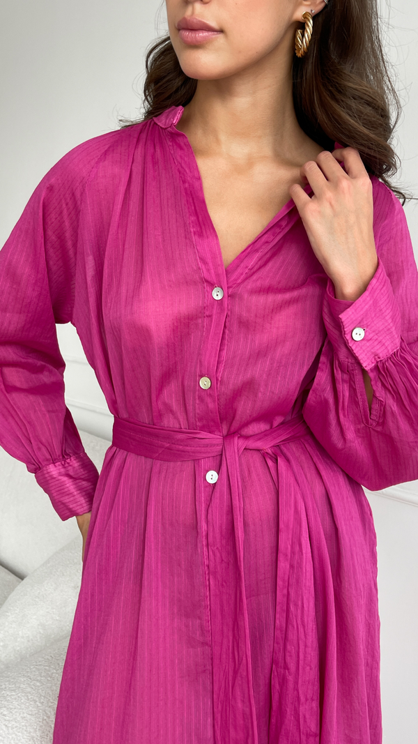 Charli Jade Shirt Dress - Fuchsia Dresses