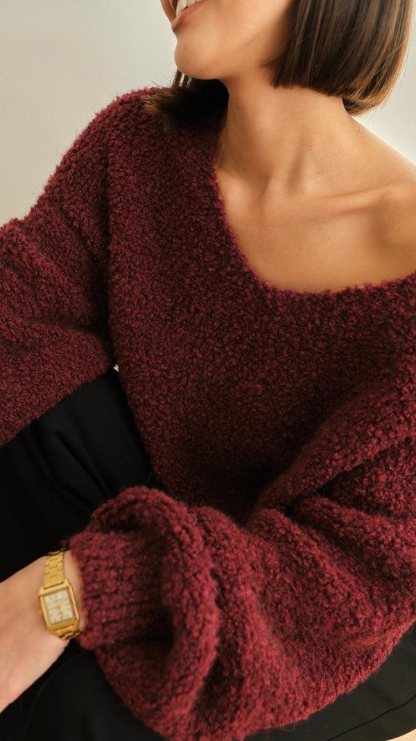 Charli Jenny Sweater - Bordeaux Jumpers