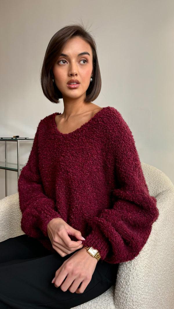 charli Jenny Sweater - Bordeaux Jumpers
