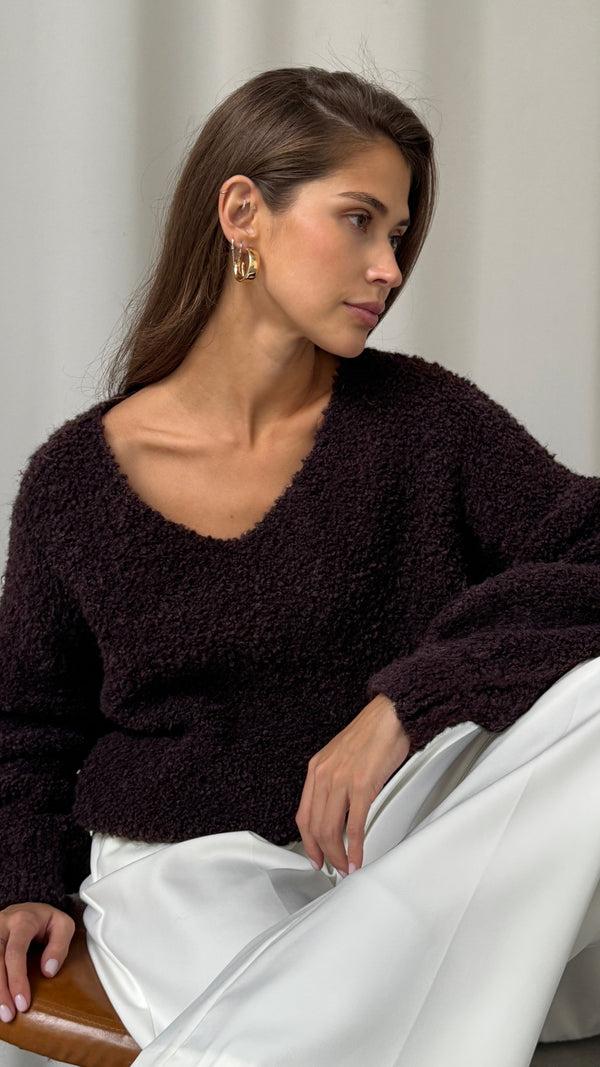 Charli Jenny Sweater - Dark Chocolate Jumpers