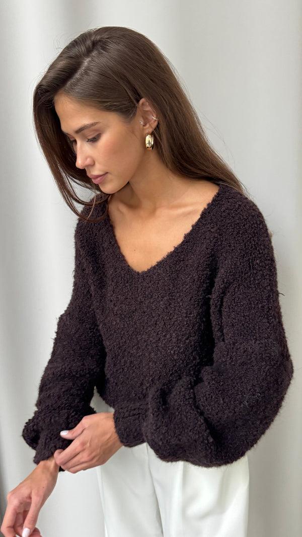 Charli Jenny Sweater - Dark Chocolate Jumpers