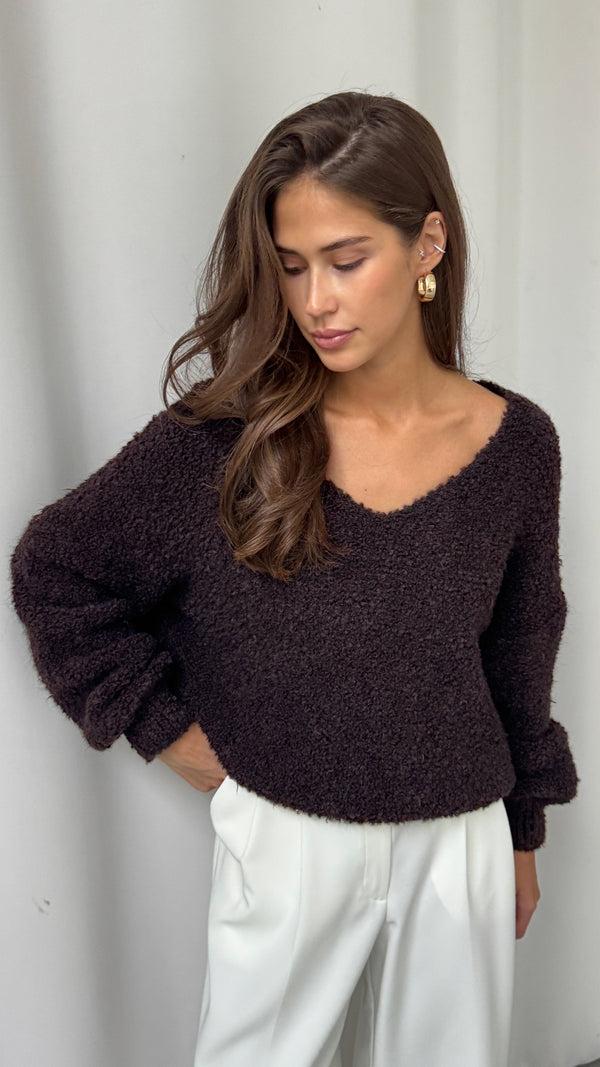 charli Jenny Sweater - Dark Chocolate Jumpers