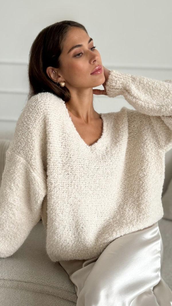 charli Jenny Sweater - Off White Jumpers