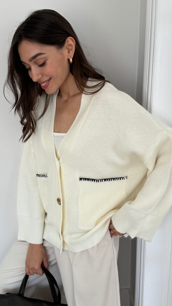 Charli Kassie Cardigan - Ivory Cardigans