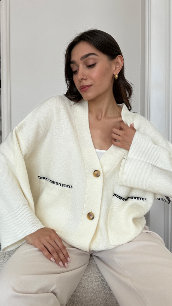 Charli Kassie Cardigan - Ivory Cardigans