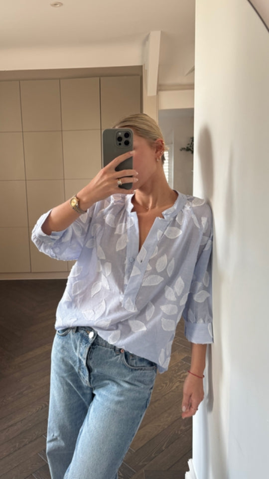 Charli Kayla Shirt - Blue Stripe Shirts