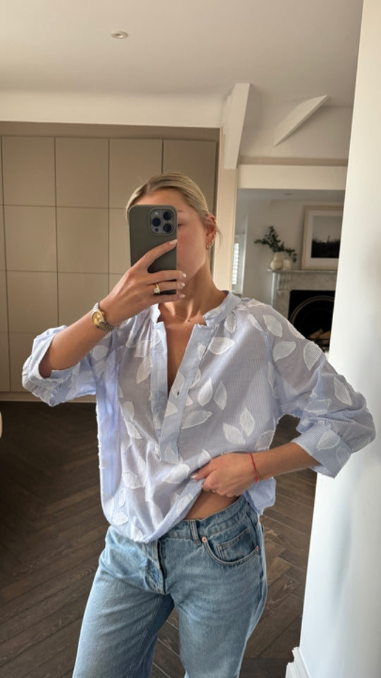 Charli Kayla Shirt - Blue Stripe Shirts