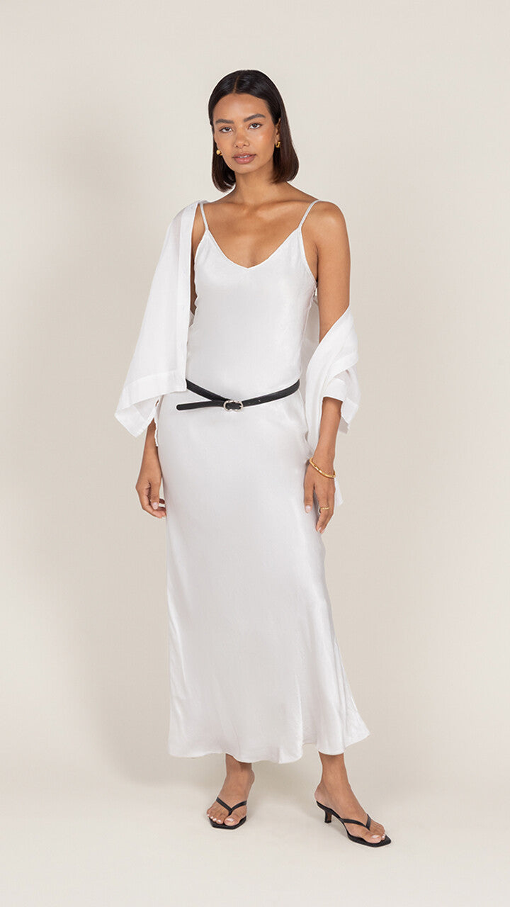 Charli Lana Satin Dress - Pearl Dresses