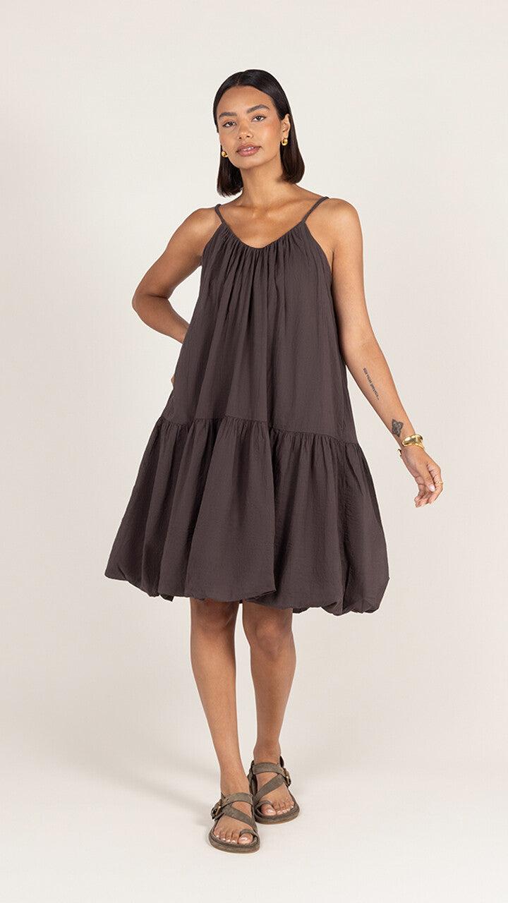 Charli Liora Cotton Dress - Espresso Dresses
