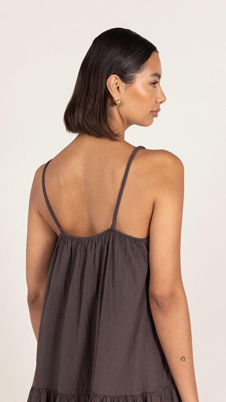 Charli Liora Cotton Dress - Espresso Dresses