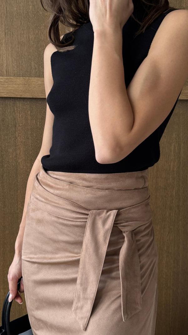 Charli Livia Wrap Skirt - Tan Skirts