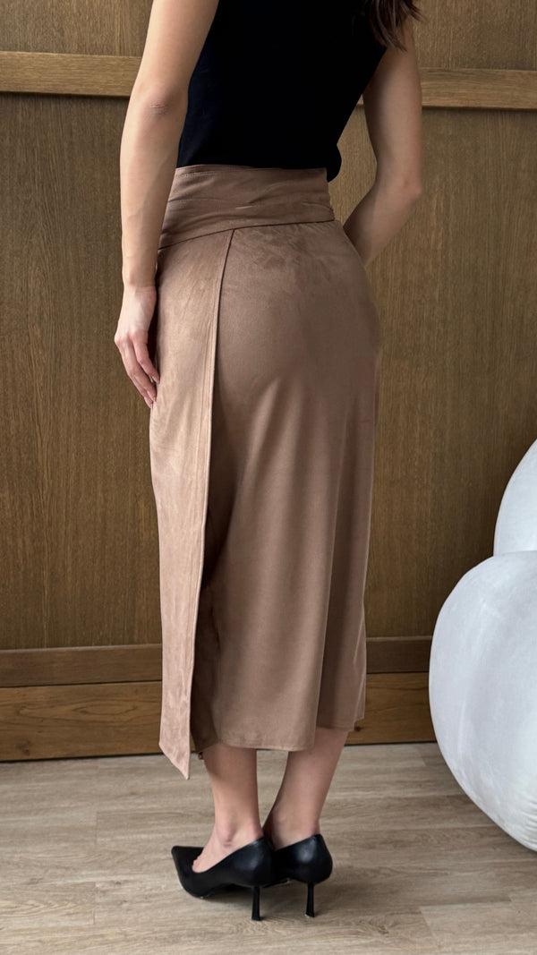 Charli Livia Wrap Skirt - Tan Skirts