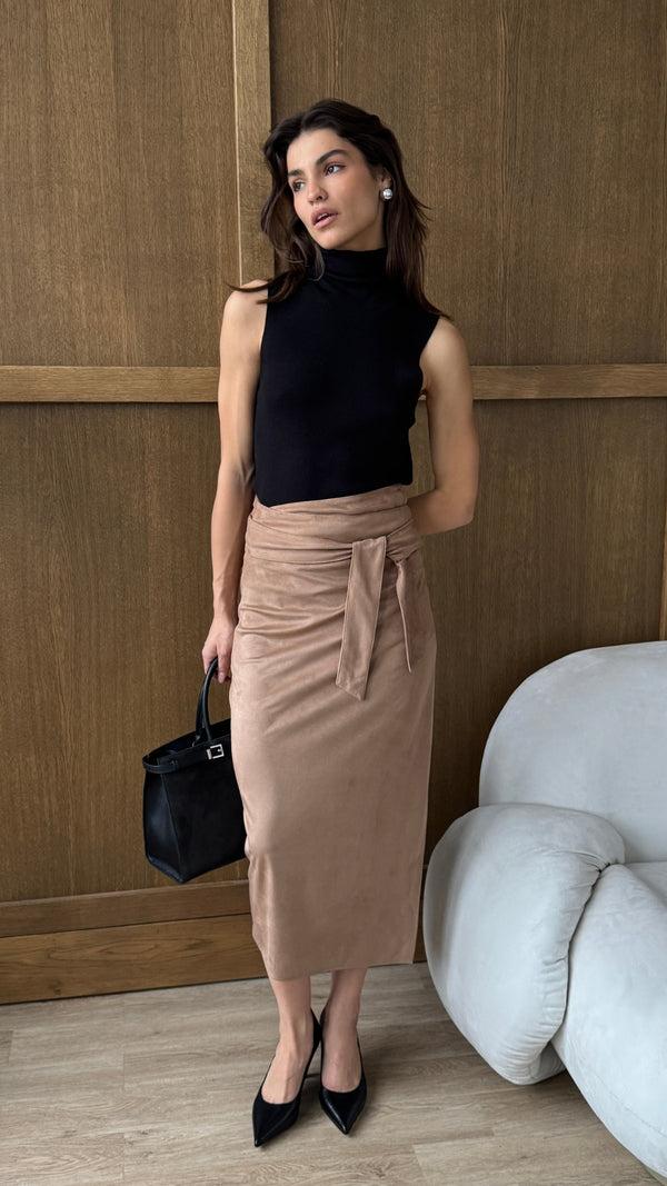 charli Livia Wrap Skirt - Tan Skirts