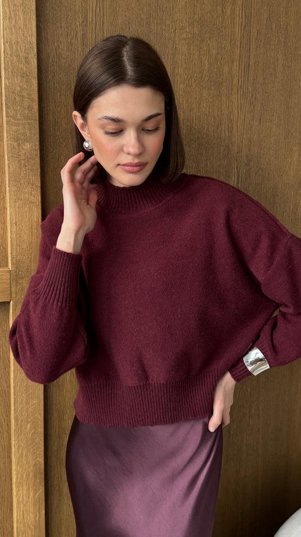 charli Lottie Sweater - Burgundy Jumpers