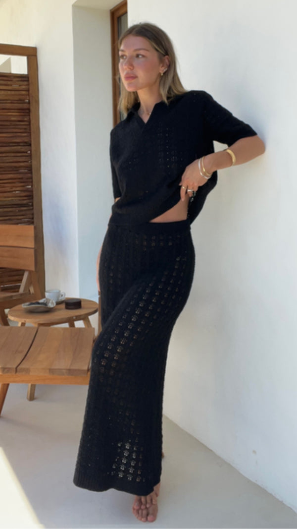 Charli Lyla Crochet Set - Black Skirts