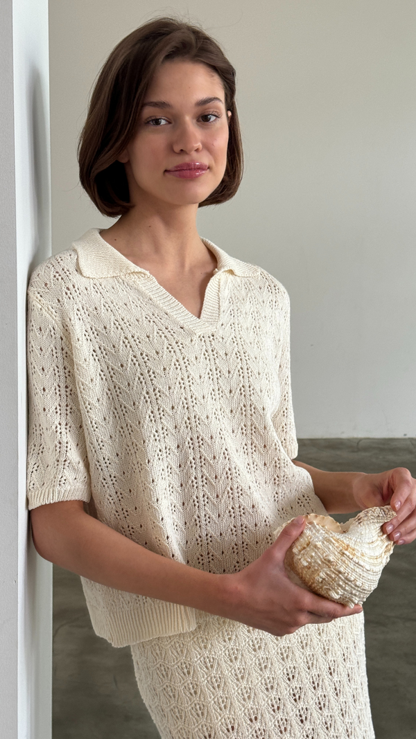 Charli Lyla Crochet Set - Ecru Skirts