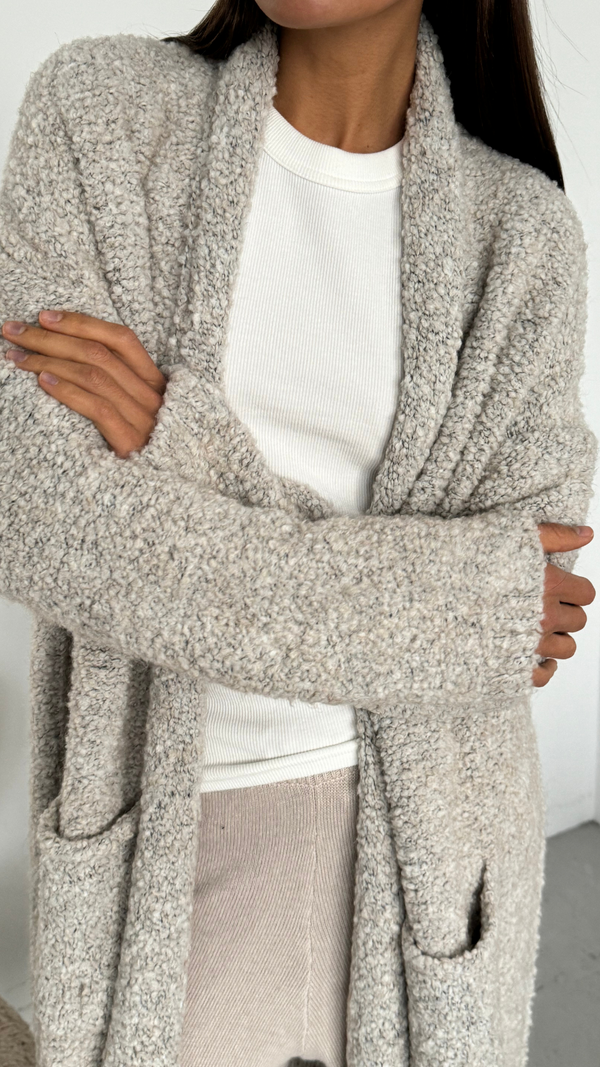 Charli Lyra Cardigan - Beige Melange Cardigans