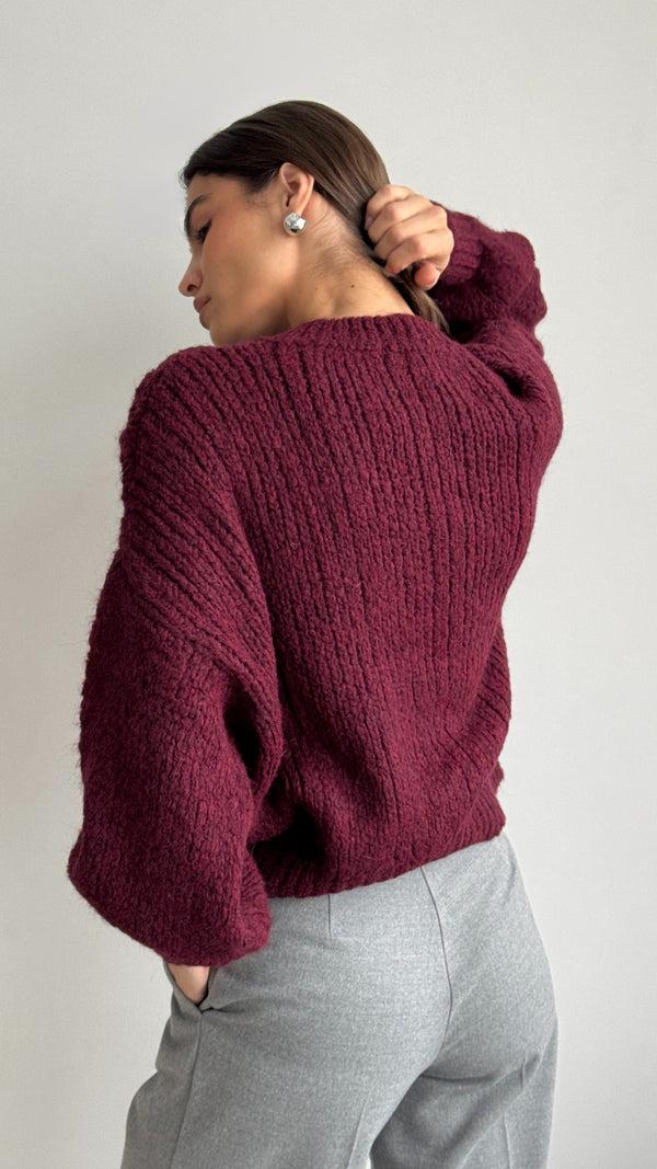 Charli Mara Sweater - Bordeaux Cardigans