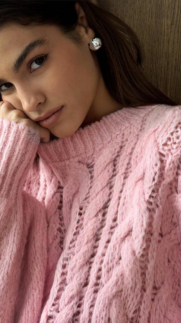 Charli Mara Sweater - Powder Pink Cardigans