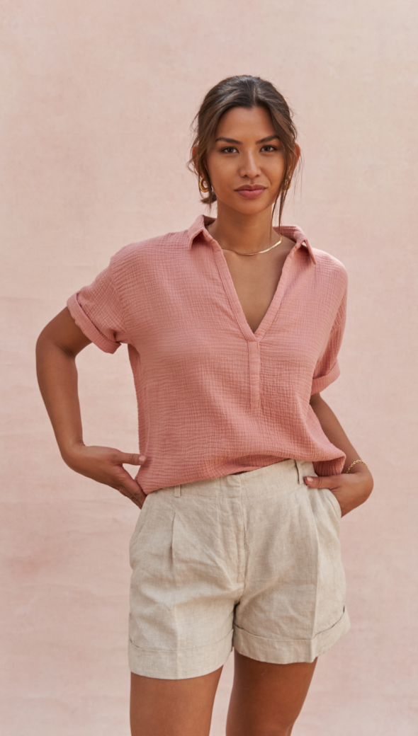 Charli Mariana Shirt- Apricot Shirts