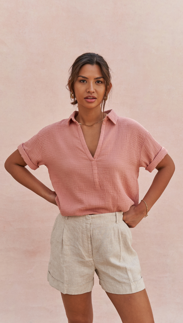 charli Mariana Shirt- Apricot Shirts