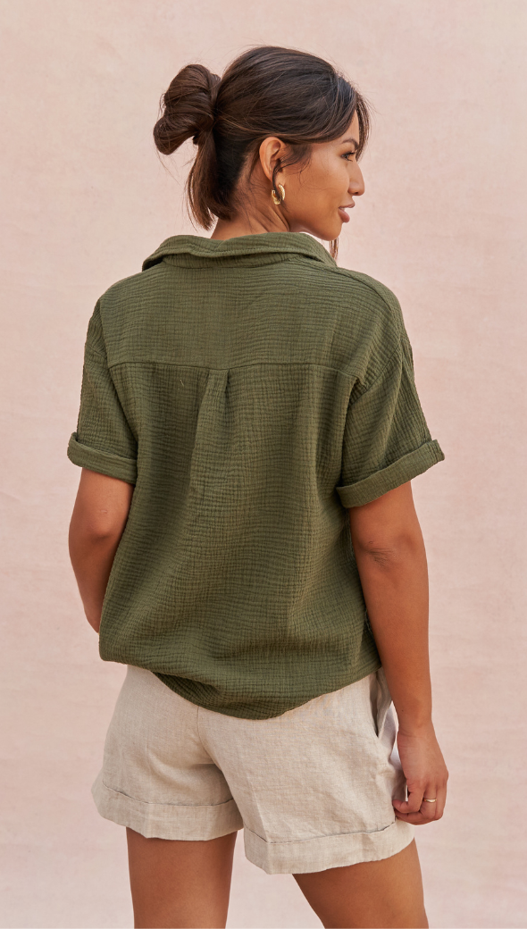 Charli Mariana Shirt - Deep Khaki Shirts