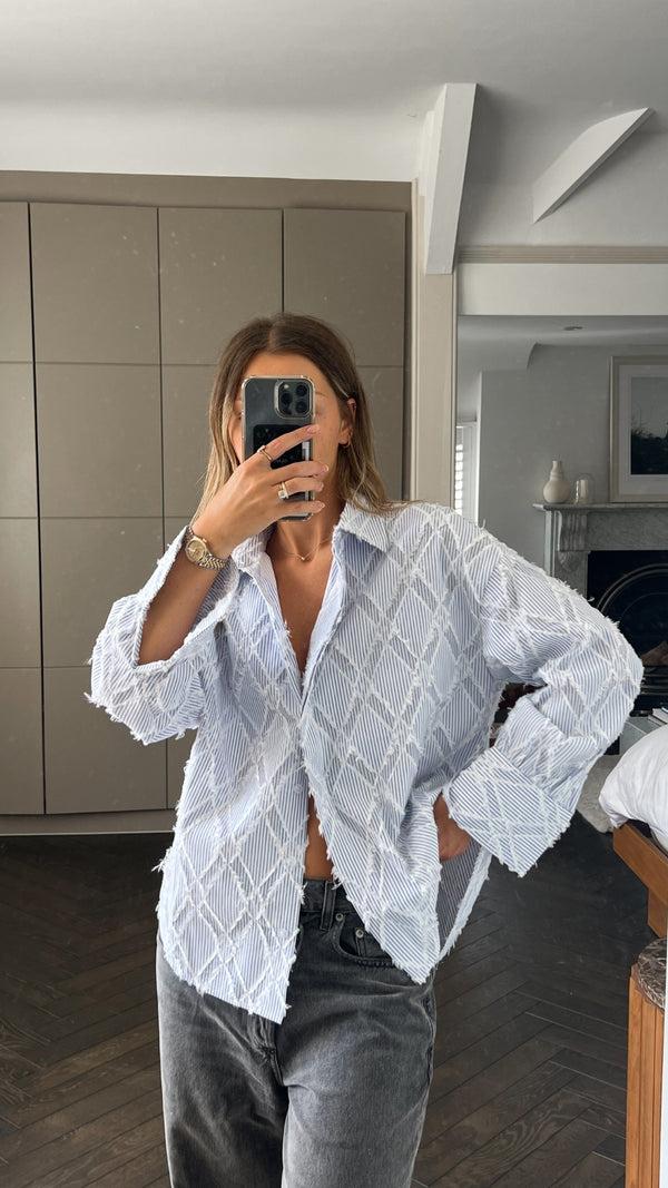 charli Marlowe Shirt - Blue Stripe Shirts