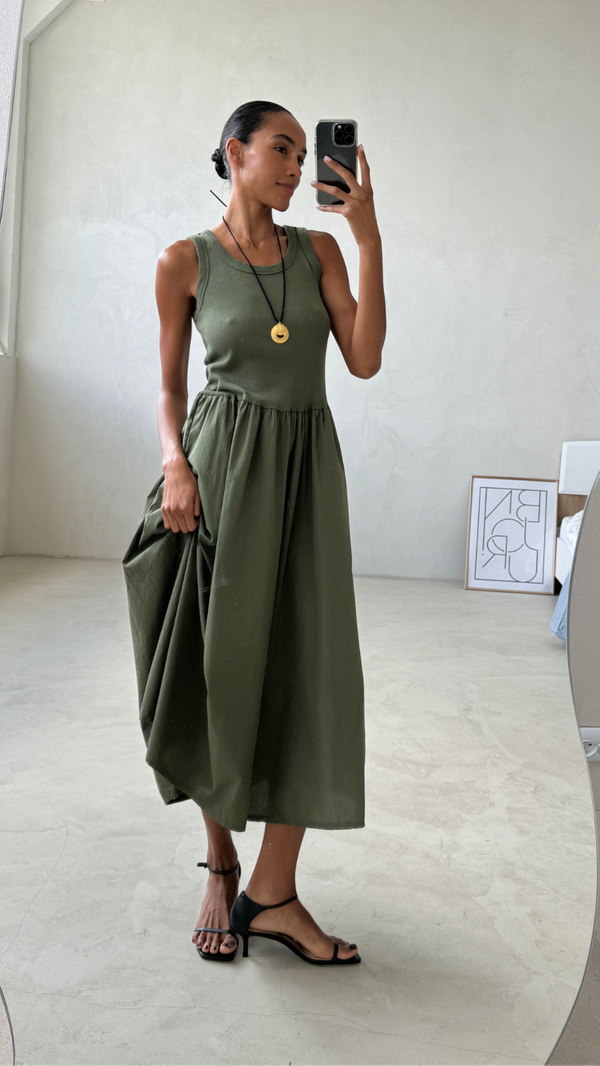 Charli Marnie Dress - Khaki Dresses