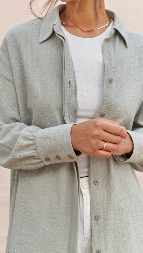 Charli Masha Shirt - Sage Shirts