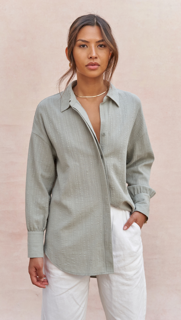 charli Masha Shirt - Sage Shirts