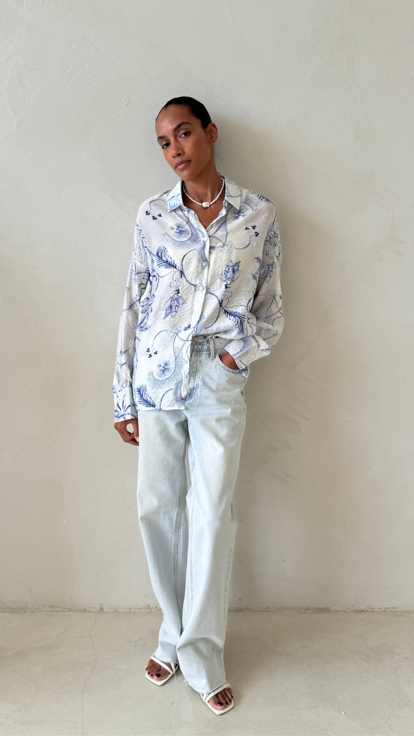 Charli Maxine Shirt - Blue Print Shirts
