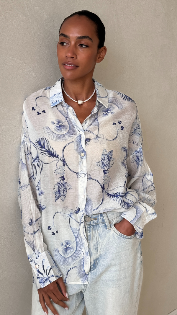 Charli Maxine Shirt - Blue Print Shirts