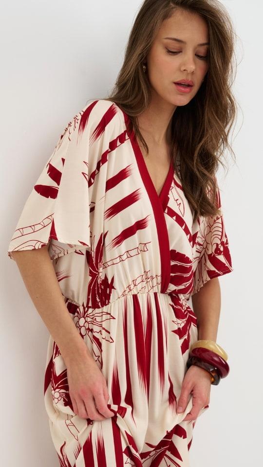 Charli Molly Printed Jumpsuit - Palm Print Jumpsuit