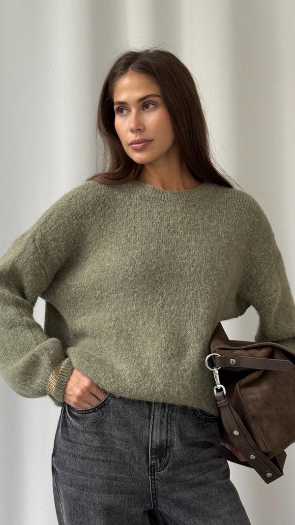 Charli Noelle Sweater - Khaki Sweaters