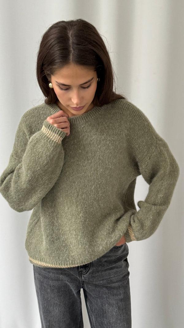 charli Noelle Sweater - Khaki Sweaters