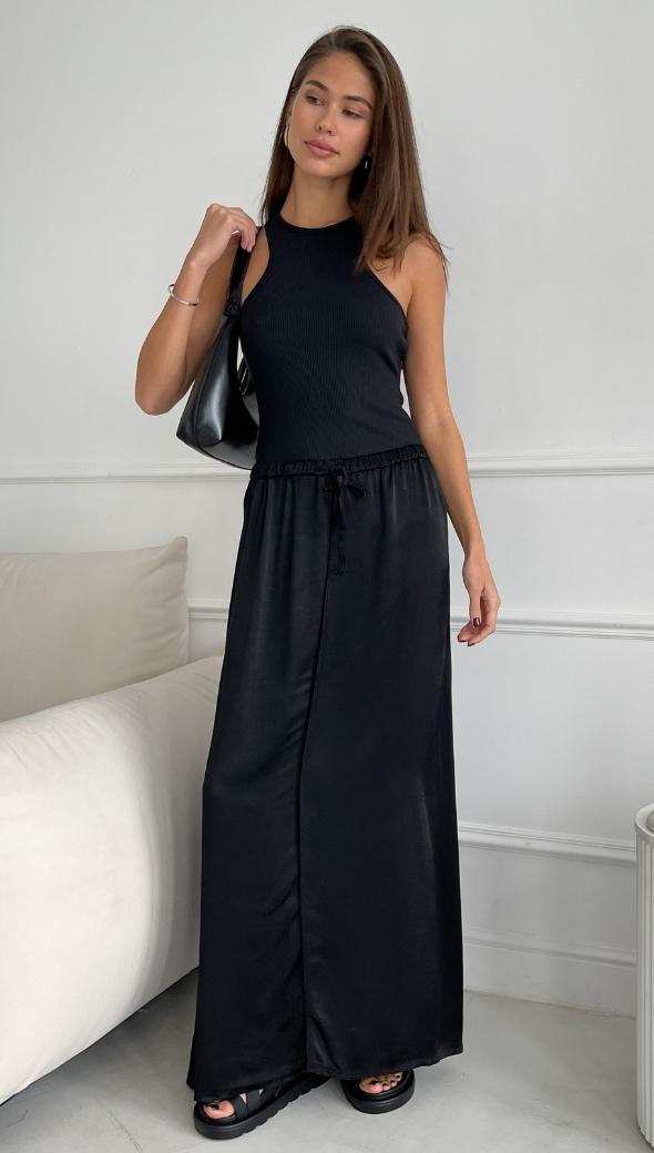 Charli Phoebe Satin Skirt - Black Skirts