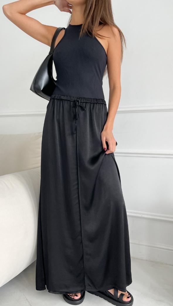charli Phoebe Satin Skirt - Black Skirts